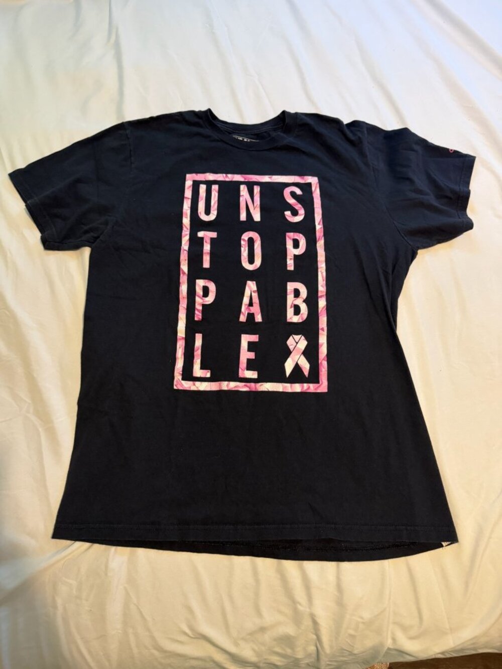 Rare Adidas Unstoppable Tee (Breast Cancer Awareness)